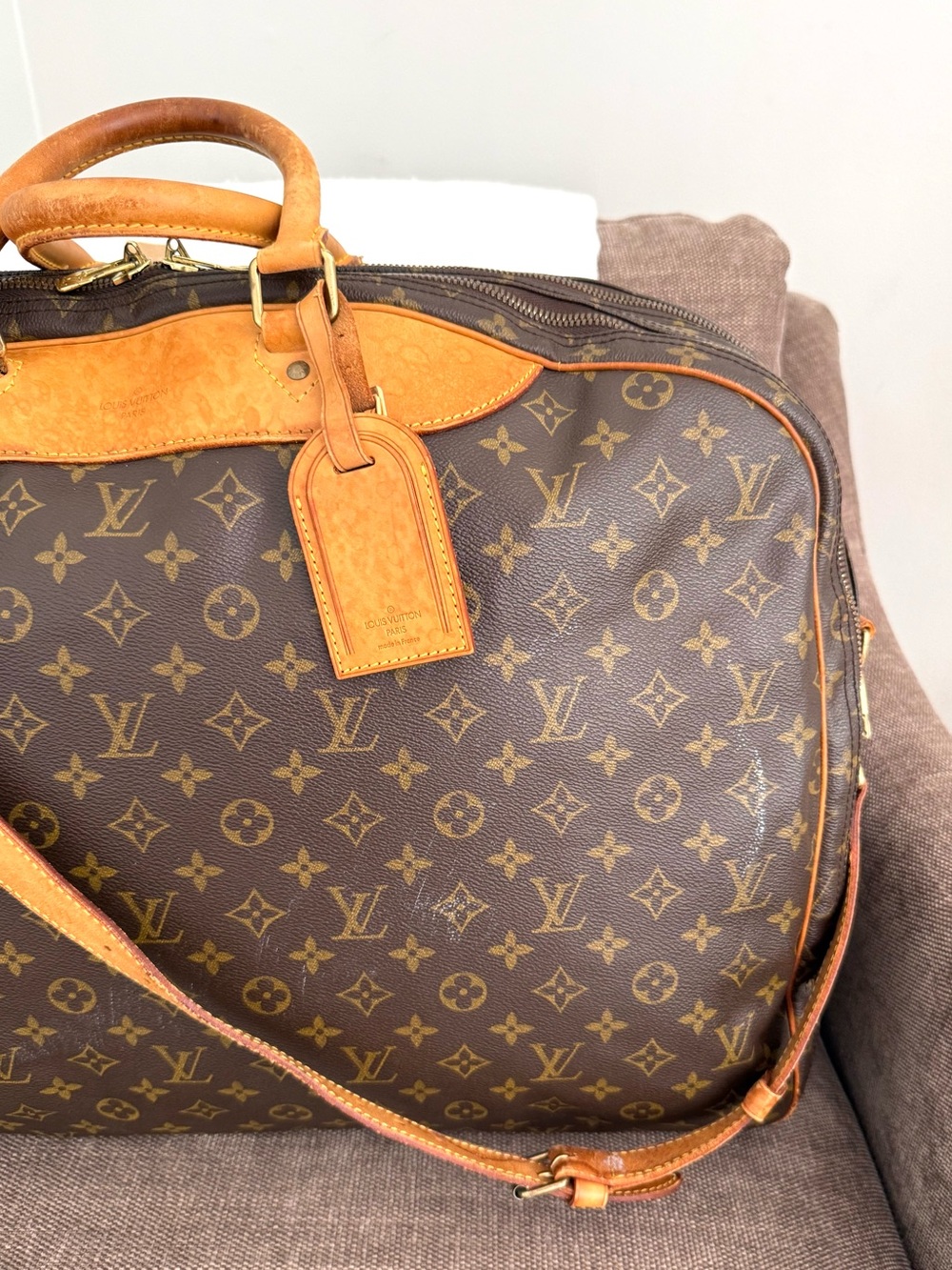 Authentic Louis Vuitton Alizé travel bag M41392 monogram LV brown canvas large - Picture 5 of 16